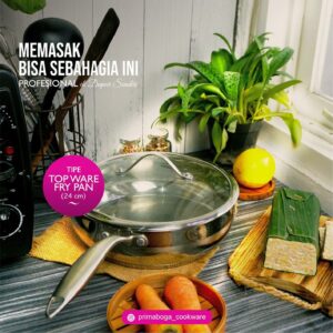Fry Pan Stainless Steel 24 cm Panci Topware Prima Boga