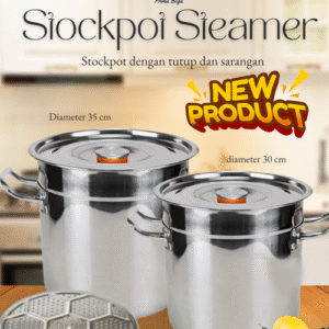 Panci Stockpot 35 cm dan 30 cm Stainless Steel Prima Boga